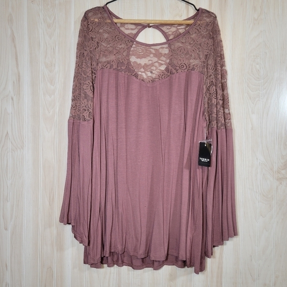 Torrid Super Soft Knit Top with Lace Detailing Sz 3X - Picture 3 of 7